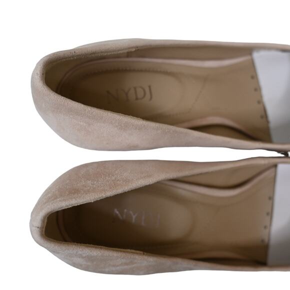 NYDJ Womens 7 Elysia Pointy Toe Leather Pump in Latte NEW - Picture 7 of 10